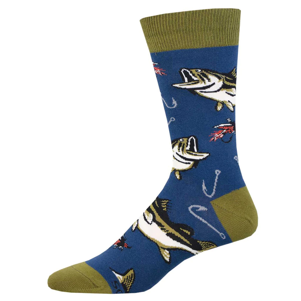 Unisex socks durable navy-All About the Bass | Men's Crew