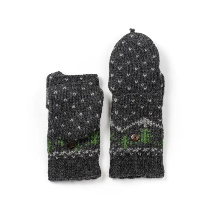 Unisex socks warm navy-Appalachian | Men's Wool Knit Convertible Mittens