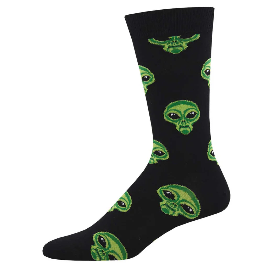 Unisex socks comfy black-Area 51 | Men's Bamboo Crew