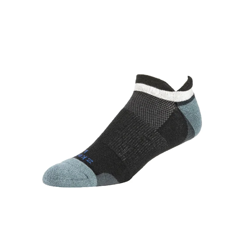 Unisex socks everyday black-Ascent - Performance Organic Cotton No Show - Black