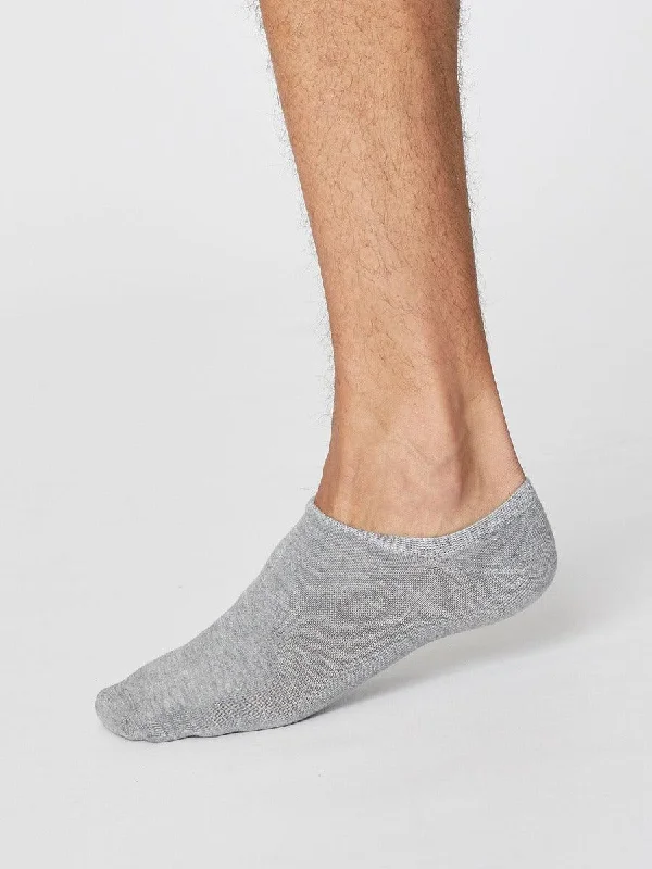 Unisex socks everyday black-Ashley Trainer Socks - Mid Grey Marle