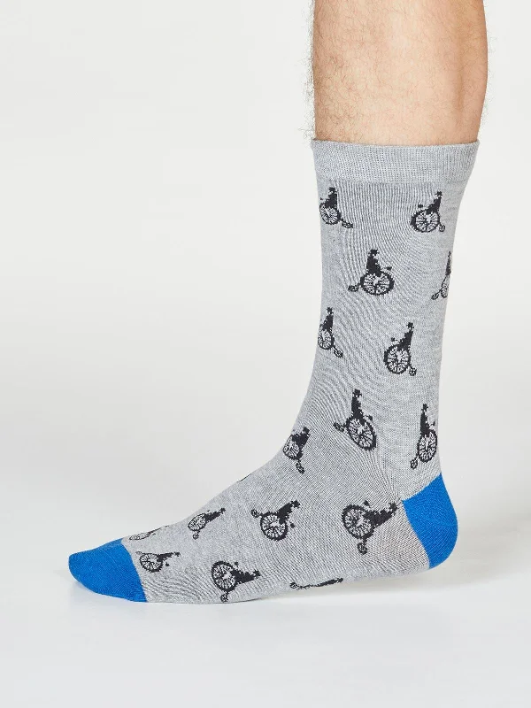 Unisex socks warm gray-Ashton Bicycle Socks - Grey Marle