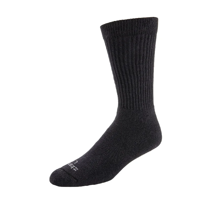 Unisex socks warm navy-Aspire - Cushioned Organic Cotton Crew Socks - Black