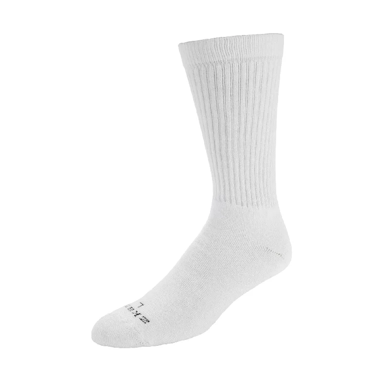 Unisex socks stylish gray-Aspire - Cushioned Organic Cotton Crew Socks - White