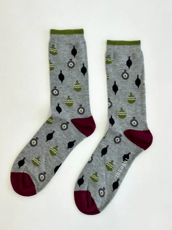 Unisex socks stylish black-Bauble Spot Socks - Grey Marle