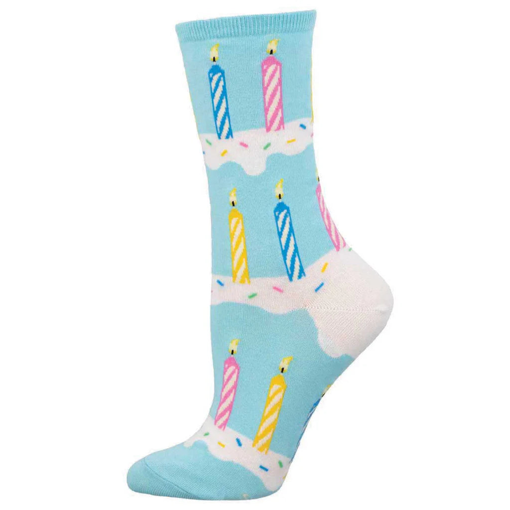 Unisex socks soft black-Birthday Candles | Women's Crew