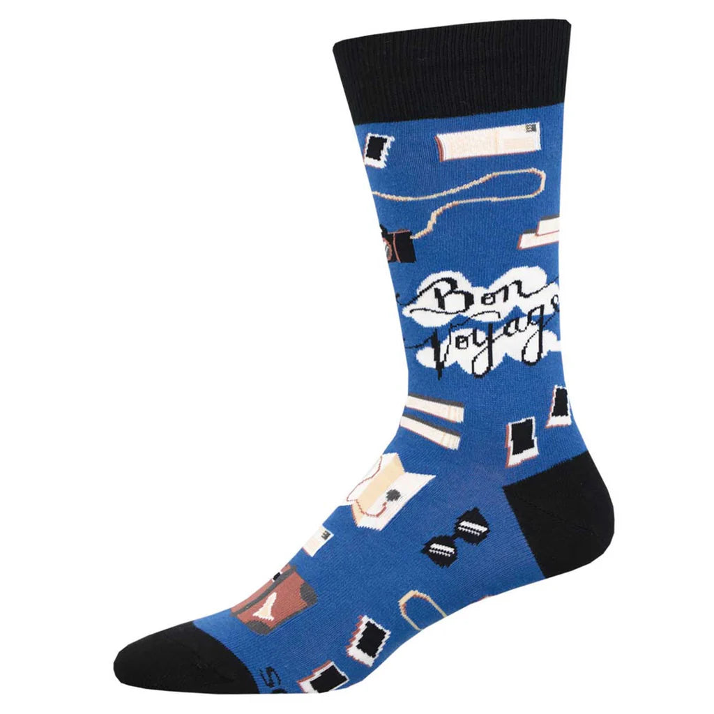 Unisex socks comfy black-Bon Voyage | Men's Crew