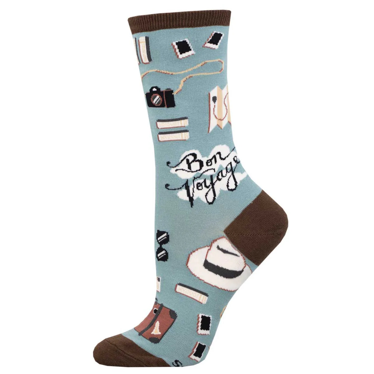 Unisex socks durable navy-Bon Voyage | Women's Crew