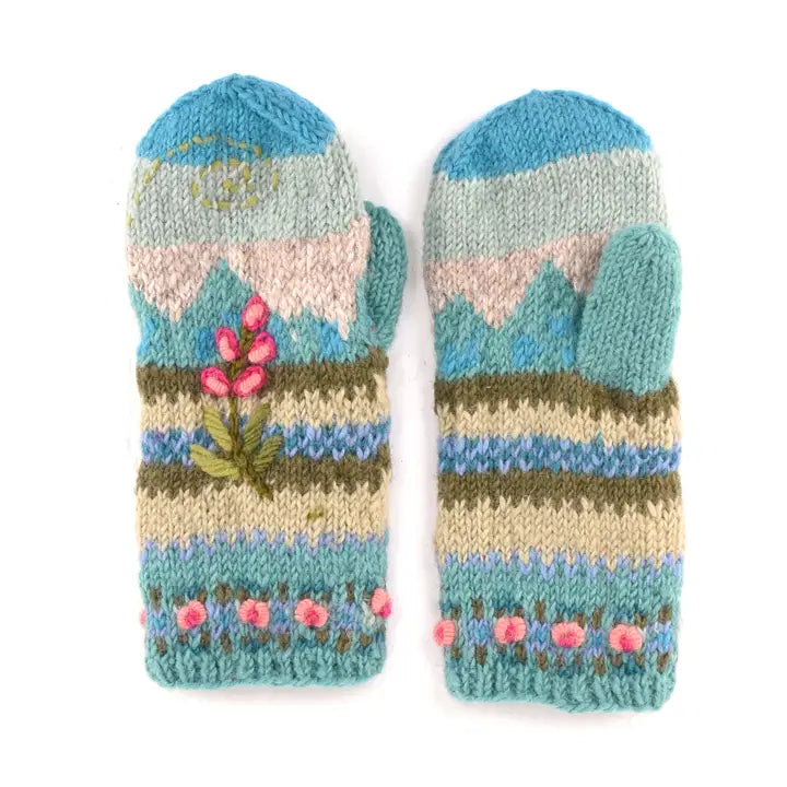 Unisex socks warm tan-Chloe | Women's Wool Knit Mittens