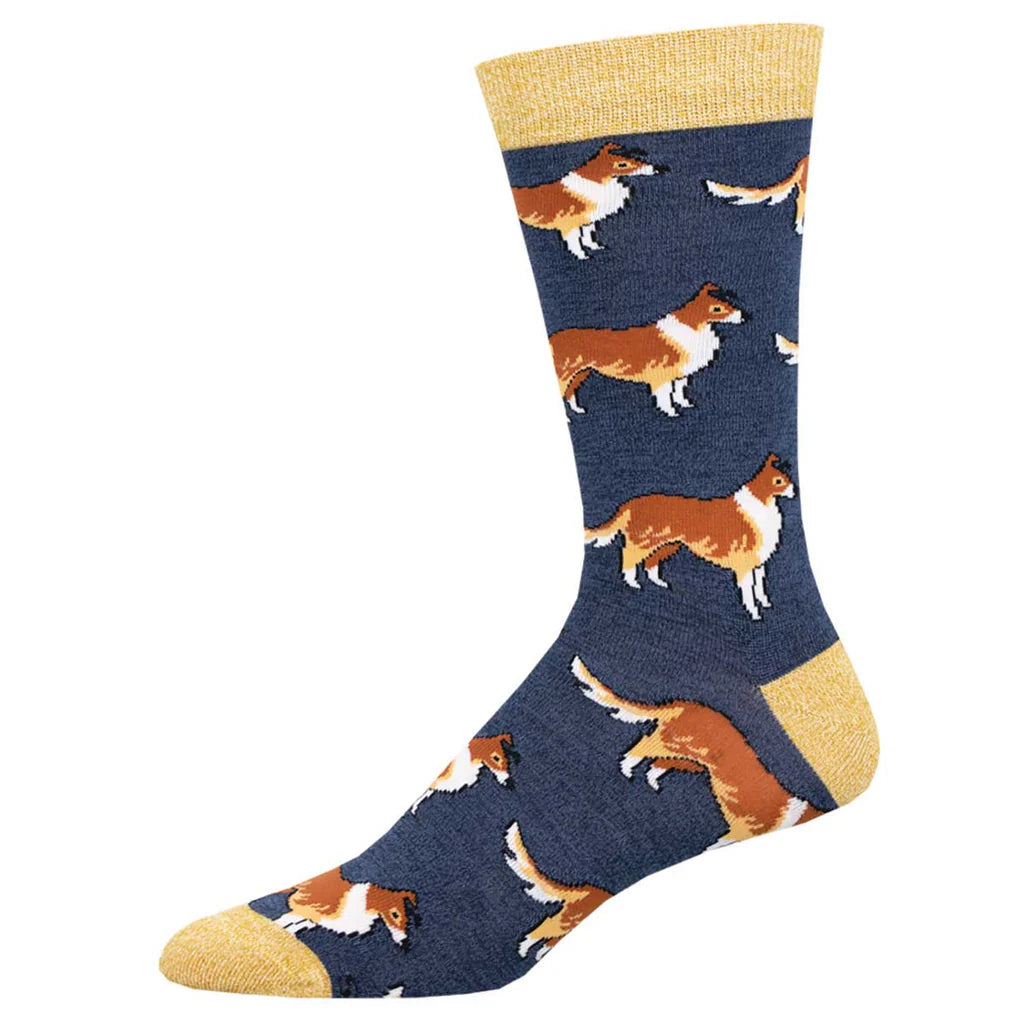 Unisex socks warm navy-Collies | Men's Bamboo Crew