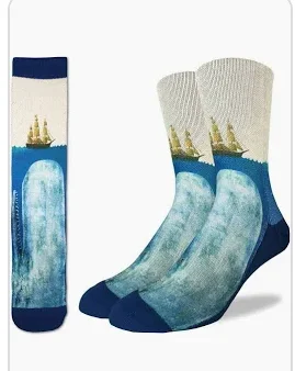 Unisex socks cozy navy-Men's Whale Crew Sock