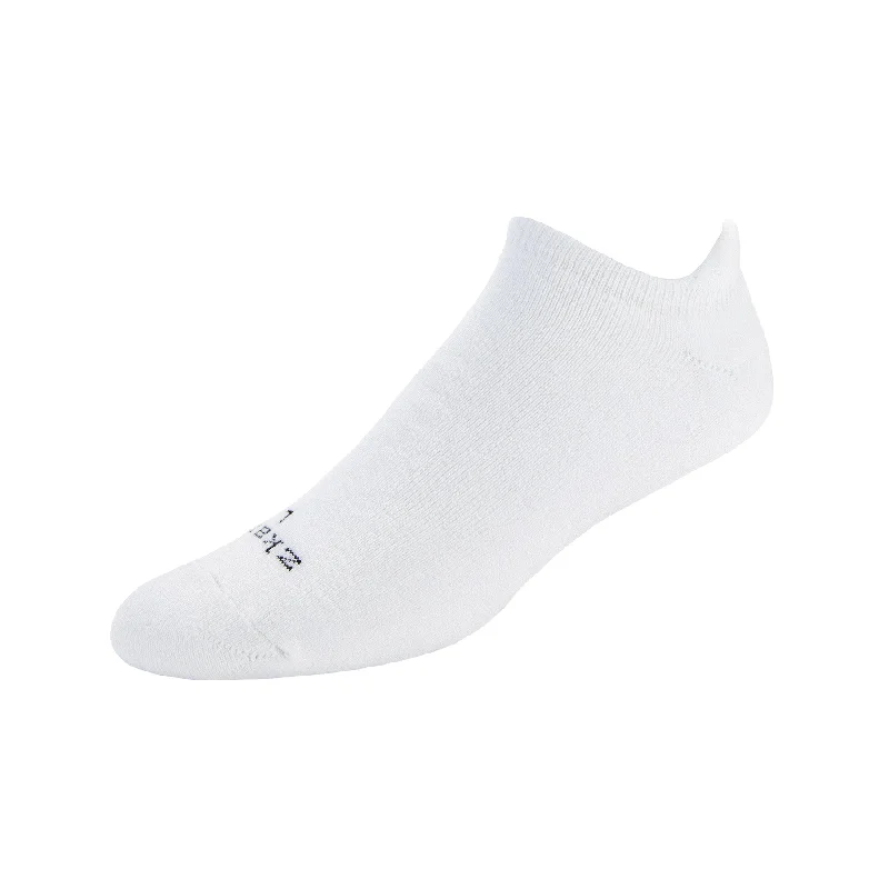 Unisex socks warm black-Ridge - Cushioned Organic Cotton No Show Socks - White