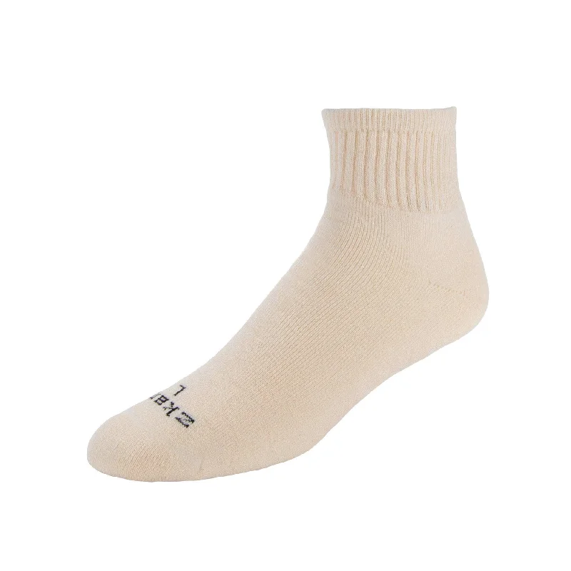 Unisex socks soft gray-Venture - Cushioned Organic Cotton Mini Crew Socks - Natural