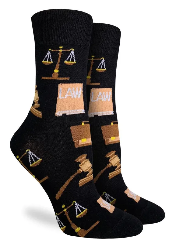 Unisex socks soft white-Men's Law Crew Sock