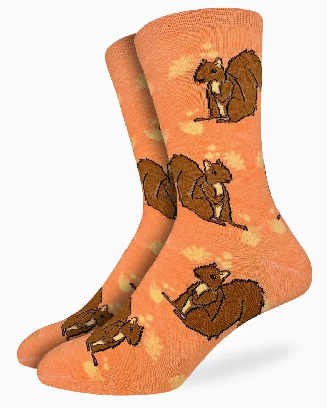 Unisex socks cozy tan-Men's Squirrel Crew Sock