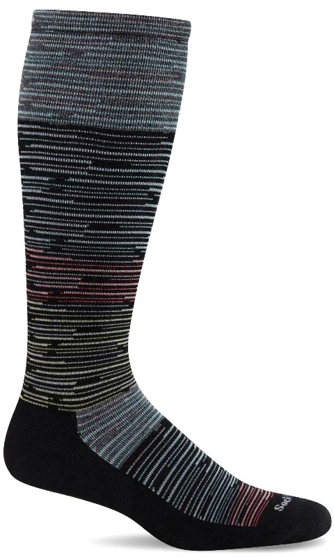 Unisex socks warm black-Digi Space-Dye | Men's Moderate Compression Knee-High