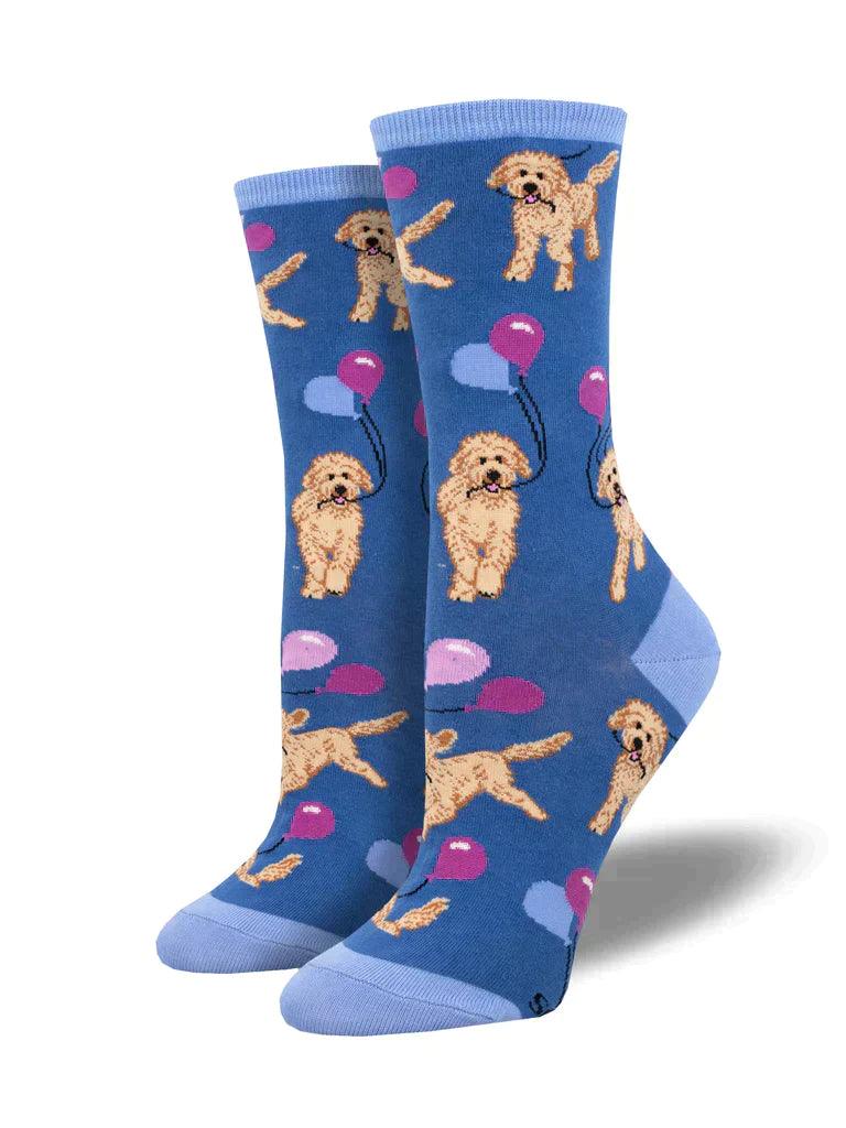 Unisex socks breathable gray-Doodle Party | Women's Crew