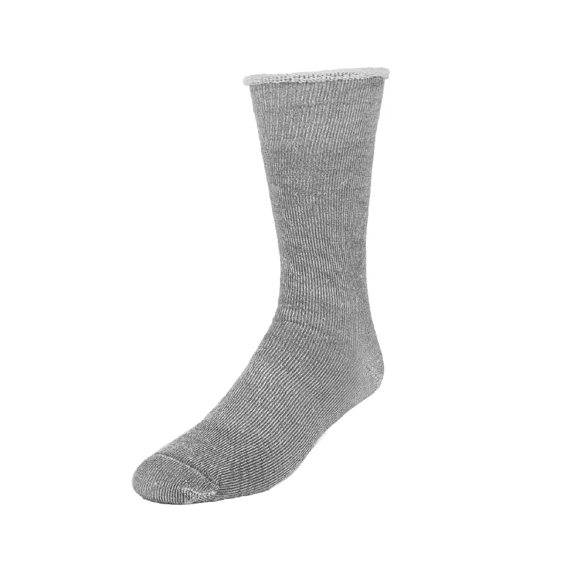 Unisex socks lightweight tan-Full Cushion Merino Wool Roll Top - Stone