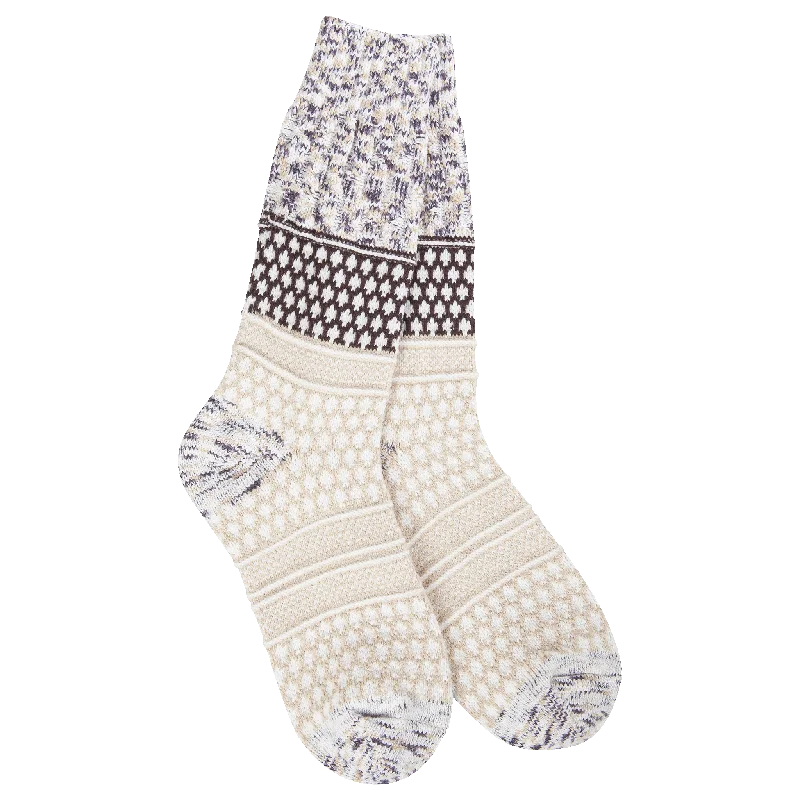 Unisex socks stylish white-Weekend Collection | Women's Gallery Textured Crew