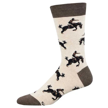 Unisex socks durable white-Giddy Up | Men's Crew