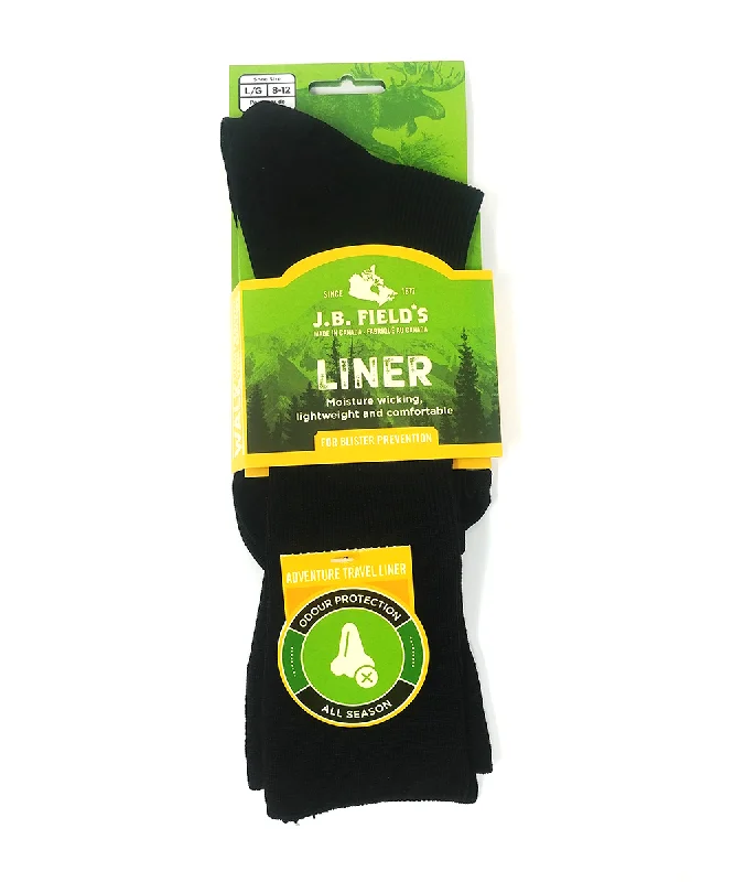 Unisex socks everyday gray-2 PAIR - J.B. Field's "Adventure Travel" Quick-Dry Liner Sock (CLEARANCE)