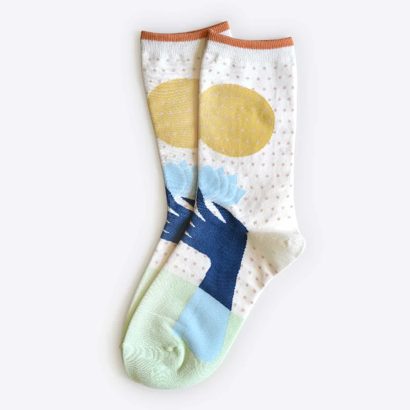 Unisex socks casual navy-Lotus