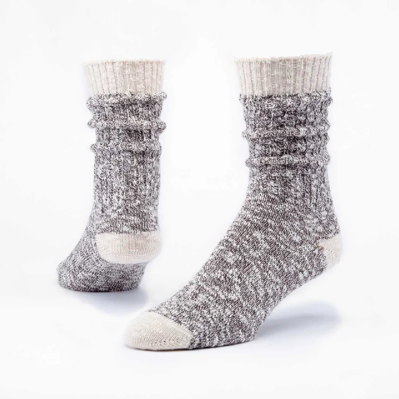 Unisex socks soft white-Ragg | Relaxed Fit | 88.3% Organic Cotton | Heathered Crew