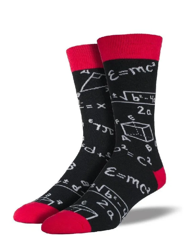 Unisex socks stylish tan-"MATH" | Men's Crew