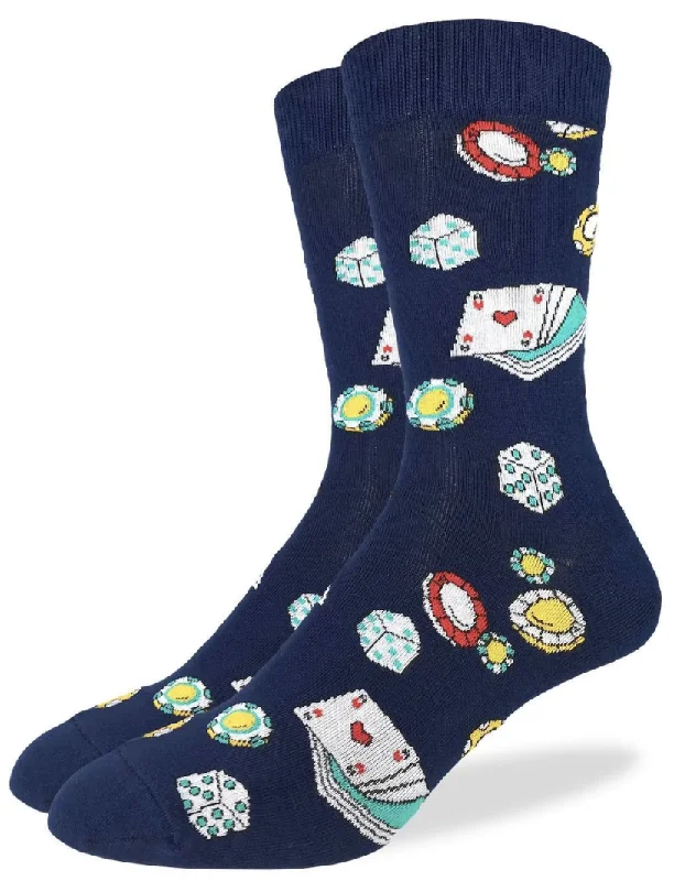 Unisex socks everyday black-Men's Casino Crew Sock