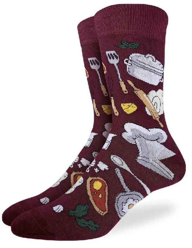 Unisex socks breathable gray-Men's Chef Crew Sock