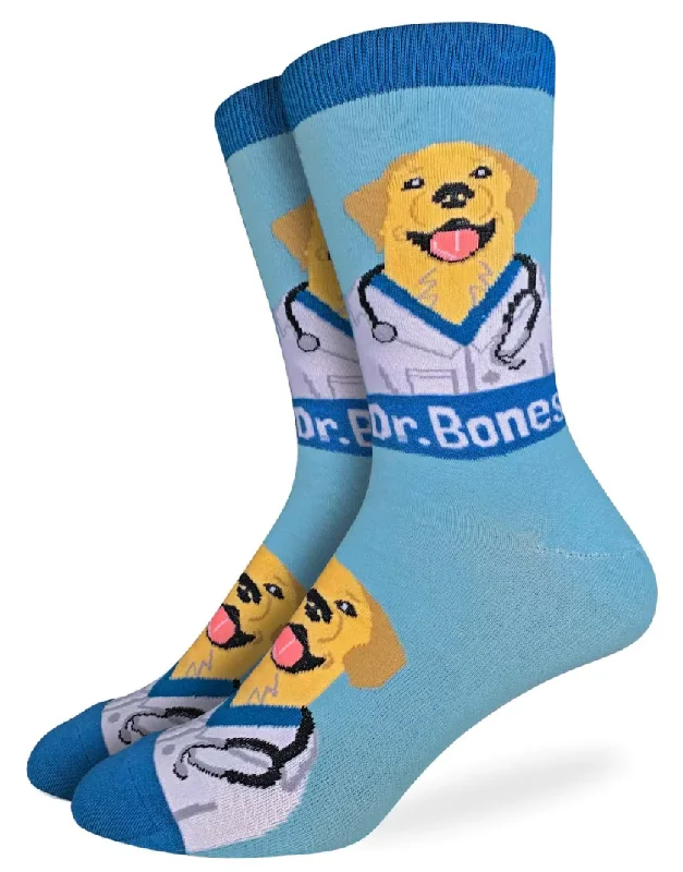 Unisex socks breathable navy-Men's Dr. Bones Crew Sock