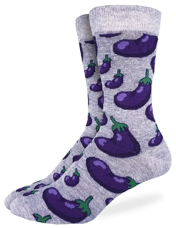 Unisex socks everyday black-Men's Eggplants Crew Sock