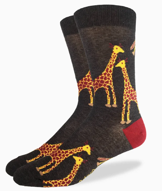 Unisex socks everyday tan-Men's Giraffes Crew Sock