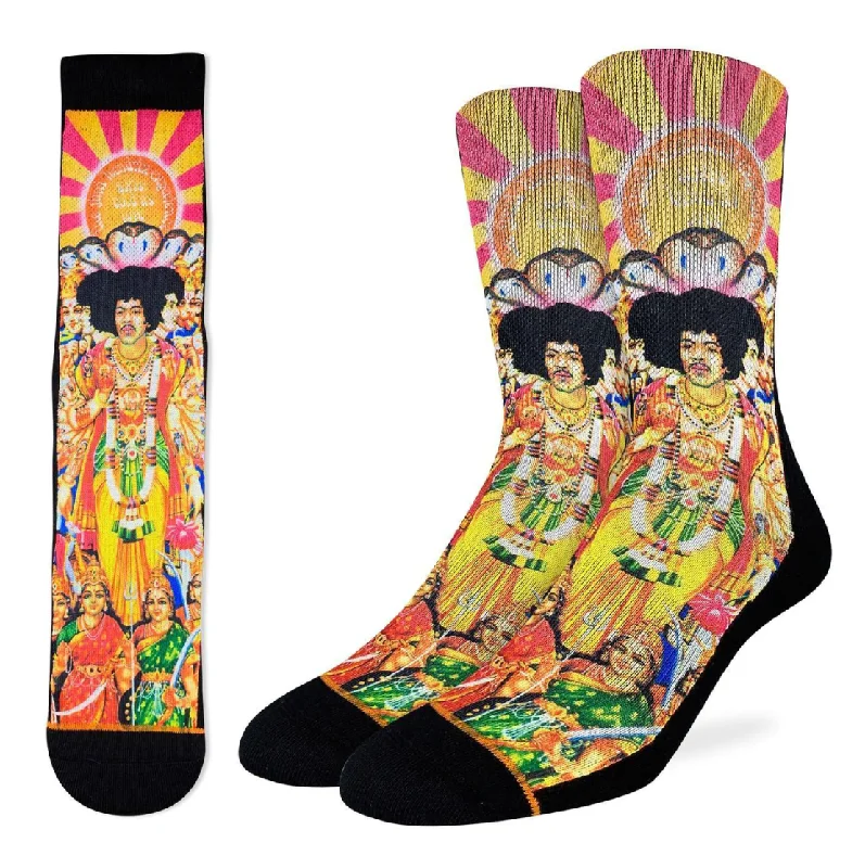 Unisex socks cozy white-Men's Jimi Hendrix Axis: Bold As Love Crew Sock