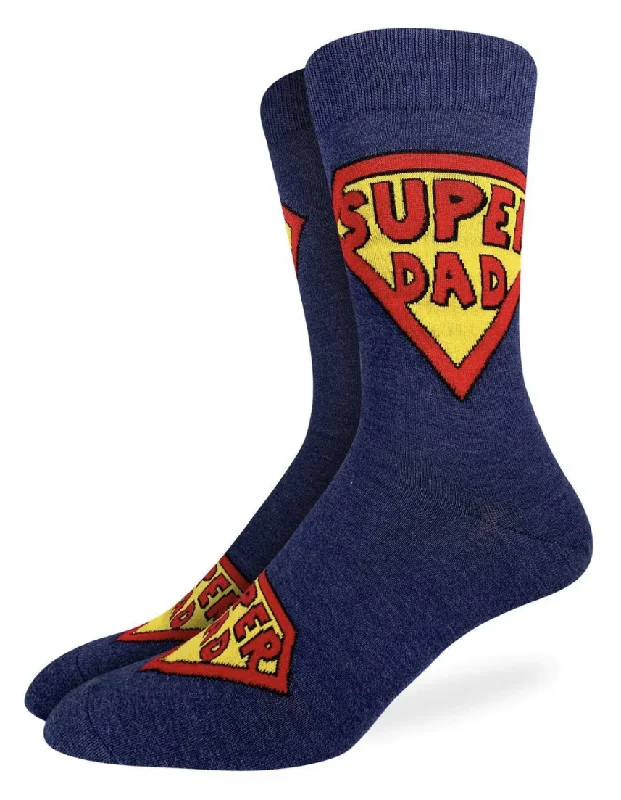 Unisex socks durable gray-Men's King Size Super Dad Crew Sock