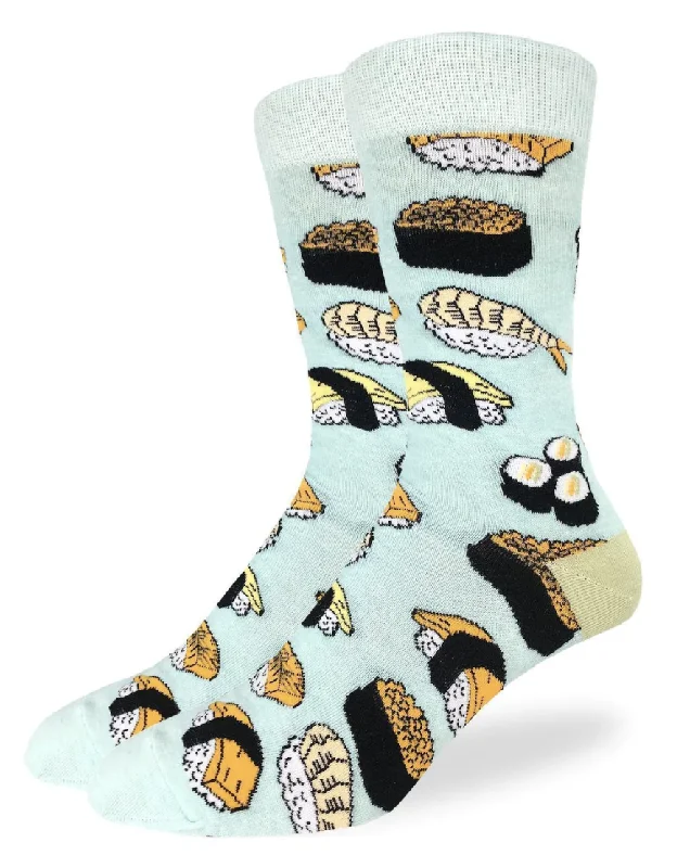 Unisex socks soft cotton-Men's King Size Sushi Crew Sock