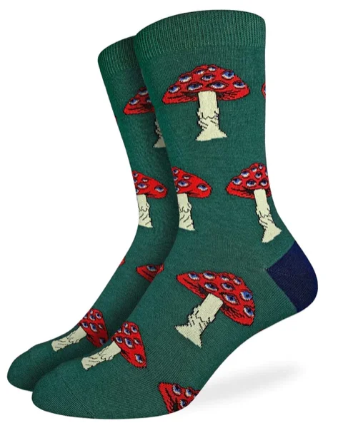 Unisex socks everyday white-Men's Magic Mushrooms Crew Sock