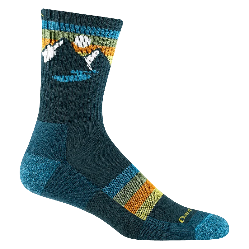 Unisex socks lightweight black-Sunset Ridge | Men's Lightweight Micro Crew with Cushion #1997