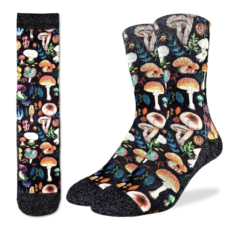 Unisex socks warm navy-Men's Mushrooms Crew Sock