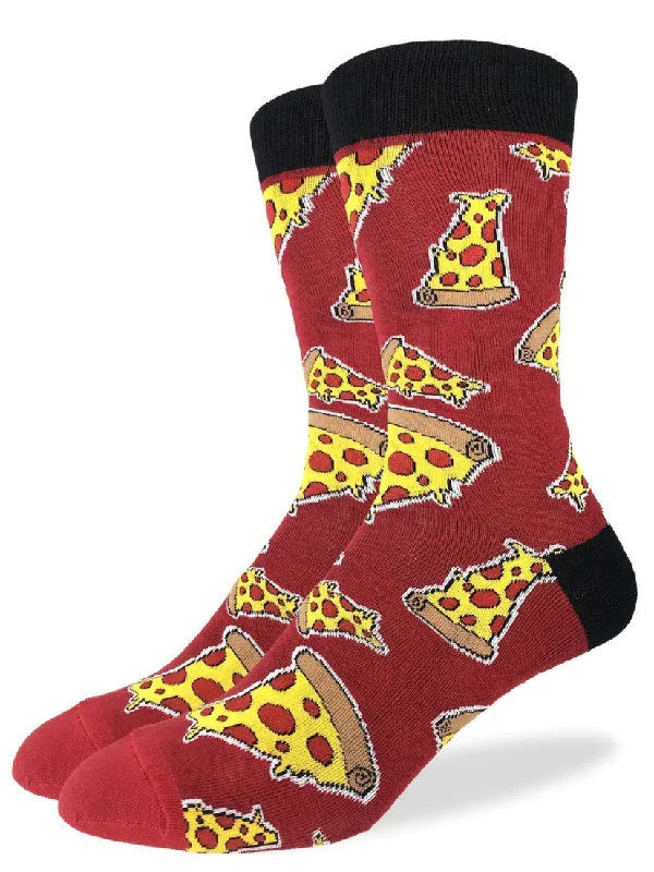 Unisex socks soft tan-Men's Pizza Crew Sock