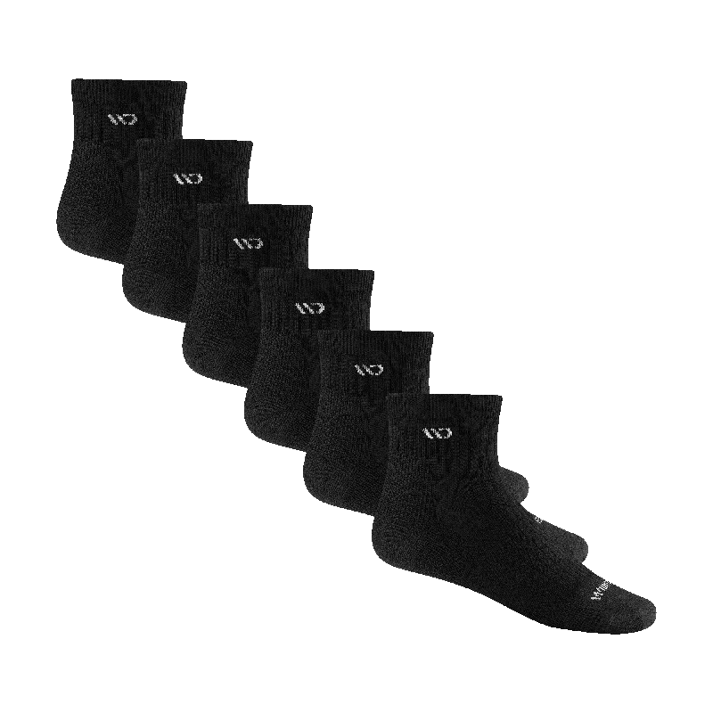 Unisex socks warm white-Men's Quarter Cushioned 6-Pack