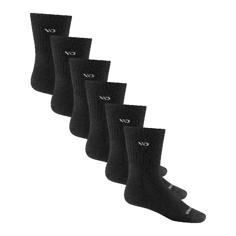 Unisex socks lightweight navy-Men's Solid Cushioned Micro Crew 6-Pack