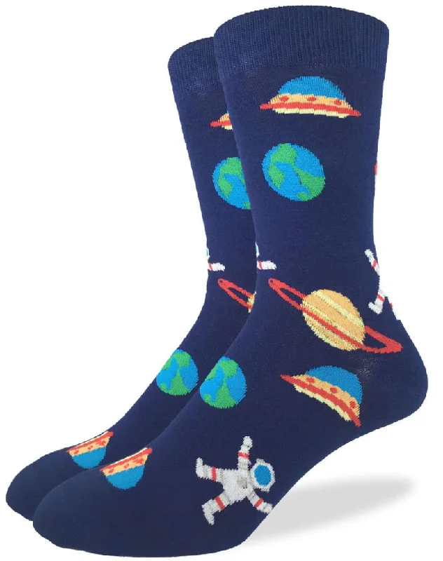 Unisex socks durable gray-Men's Space Crew Sock