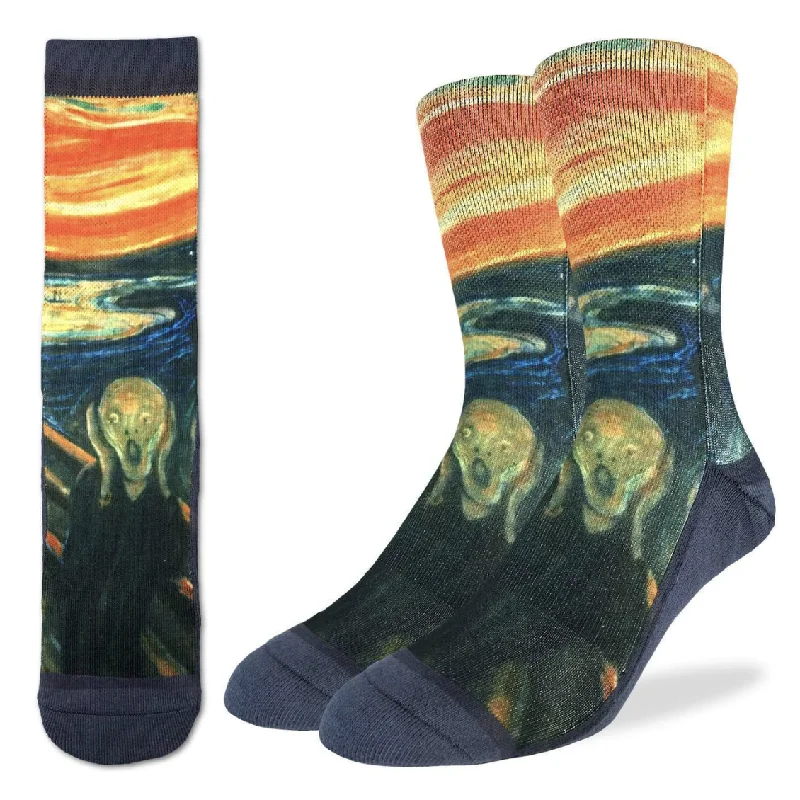 Unisex socks lightweight tan-Men's  The Scream Crew Sock