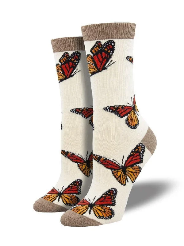 Unisex socks warm white-Monarchy | Women's Bamboo Crew