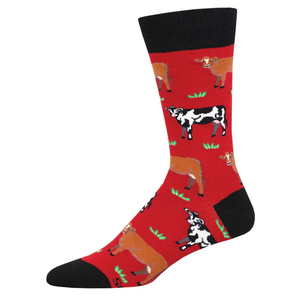 Unisex socks cozy tan-Mooove Over | Men's Crew