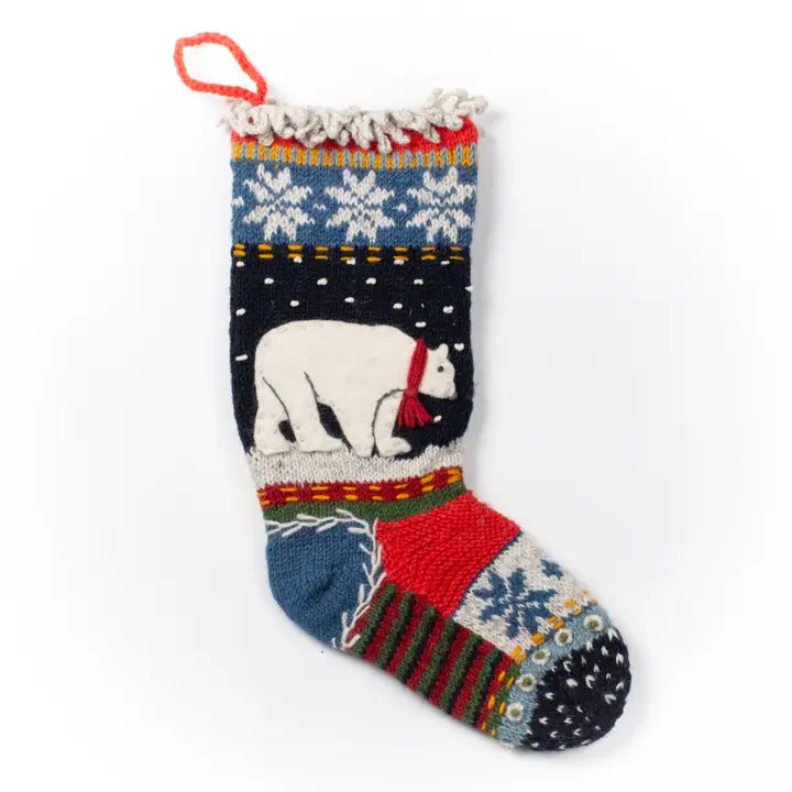 Unisex socks cozy black-North Pole | Wool Knit Holiday Stocking