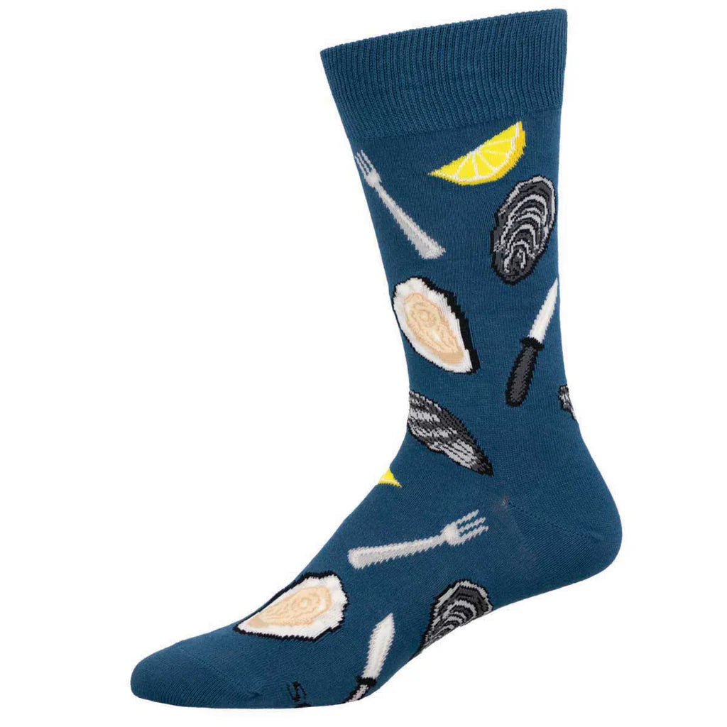 Unisex socks stylish gray-Oyster Shucker | Men's Crew