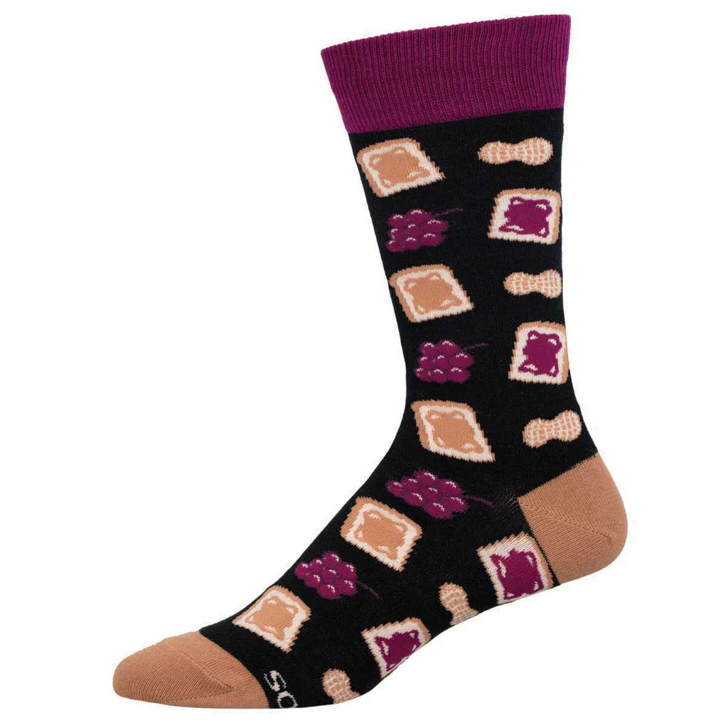 Unisex socks soft cotton-Peanut Butter Jelly Time | Men's Crew