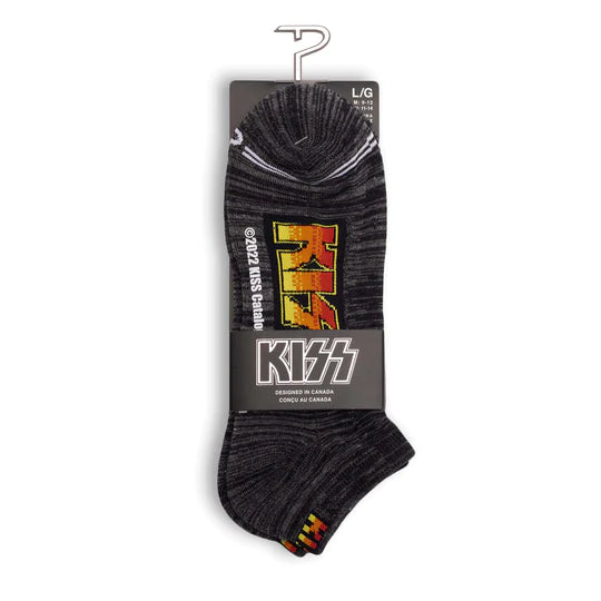 Unisex socks lightweight gray-Perri's "EXPLODED KISS PATCH" Polyester Liner Ankle Socks - Large